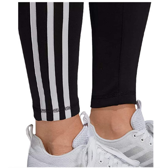 Adidas Design 2 Move 3-Stripe High-Rise Running Yoga Tights - Black SMALL - Picture 4 of 4